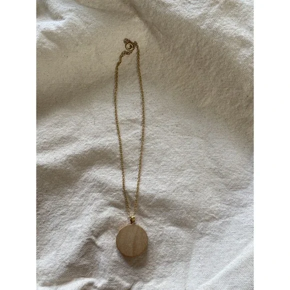 Yellow Flower Pendant Round Wooden - Picture 4 of 4